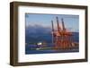 Cargo Cranes, Port of Vancouver, Vancouver, British Columbia, Canada-Walter Bibikow-Framed Photographic Print