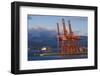 Cargo Cranes, Port of Vancouver, Vancouver, British Columbia, Canada-Walter Bibikow-Framed Photographic Print