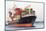 Cargo Freight Ship with Stacked Container at Harbor Terminal-Torsakarin-Mounted Photographic Print