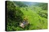 Cargo Lift Transporting People across the Hapao Rice Terraces, Banaue, Luzon, Philippines-Michael Runkel-Stretched Canvas