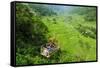 Cargo Lift Transporting People across the Hapao Rice Terraces, Banaue, Luzon, Philippines-Michael Runkel-Framed Stretched Canvas