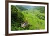 Cargo Lift Transporting People across the Hapao Rice Terraces, Banaue, Luzon, Philippines-Michael Runkel-Framed Photographic Print