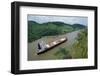 Cargo Ship and Small Boat in Culebra Cut-Danny Lehman-Framed Photographic Print