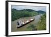 Cargo Ship and Small Boat in Culebra Cut-Danny Lehman-Framed Photographic Print