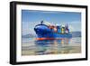 Cargo Ship Full of Containers-ilfede-Framed Photographic Print