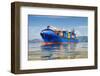 Cargo Ship Full of Containers-ilfede-Framed Photographic Print