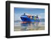 Cargo Ship Full of Containers-ilfede-Framed Photographic Print