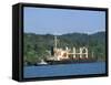 Cargo Ship in Culebra Cut, Panama Canal, Panama, Central America-Sergio Pitamitz-Framed Stretched Canvas