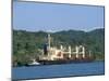 Cargo Ship in Culebra Cut, Panama Canal, Panama, Central America-Sergio Pitamitz-Mounted Photographic Print