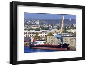 Cargo Ship in South Harbour, Sevastopol, Crimea, Ukraine, Europe-Richard-Framed Photographic Print