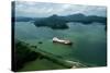 Cargo Ship in the Panama Canal-Danny Lehman-Stretched Canvas