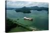 Cargo Ship in the Panama Canal-Danny Lehman-Stretched Canvas