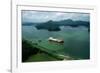 Cargo Ship in the Panama Canal-Danny Lehman-Framed Photographic Print
