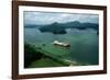 Cargo Ship in the Panama Canal-Danny Lehman-Framed Photographic Print