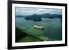 Cargo Ship in the Panama Canal-Danny Lehman-Framed Photographic Print