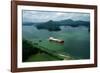 Cargo Ship in the Panama Canal-Danny Lehman-Framed Photographic Print
