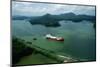 Cargo Ship in the Panama Canal-Danny Lehman-Mounted Photographic Print