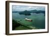 Cargo Ship in the Panama Canal-Danny Lehman-Framed Photographic Print