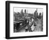 Cargo Ship on Chicago River-null-Framed Premium Photographic Print