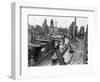 Cargo Ship on Chicago River-null-Framed Premium Photographic Print