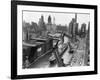 Cargo Ship on Chicago River-null-Framed Photographic Print