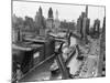 Cargo Ship on Chicago River-null-Mounted Photographic Print