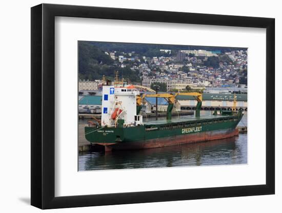 Cargo ship, Otaru Port, Hokkaido Prefecture, Japan, Asia-Richard Cummins-Framed Photographic Print