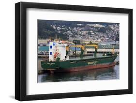 Cargo ship, Otaru Port, Hokkaido Prefecture, Japan, Asia-Richard Cummins-Framed Photographic Print