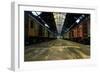 Cargo Trains in Old Train Depot-svedoliver-Framed Photographic Print