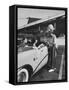 Carhop Taking an Order from Customers at a Hollywood Drive-In Restaurant-Alfred Eisenstaedt-Framed Stretched Canvas