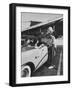 Carhop Taking an Order from Customers at a Hollywood Drive-In Restaurant-Alfred Eisenstaedt-Framed Photographic Print