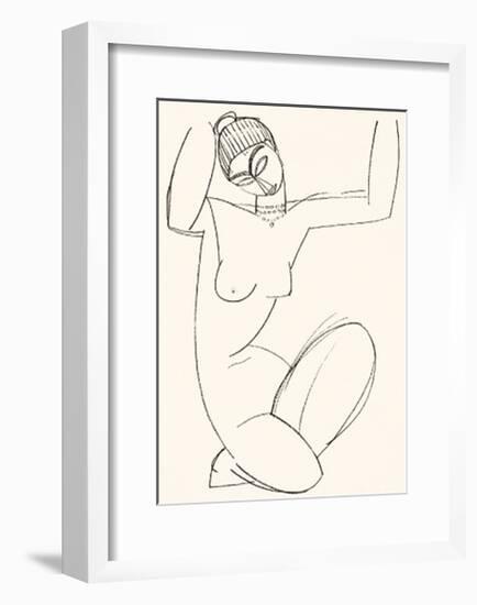 Cariatide-Amedeo Modigliani-Framed Serigraph