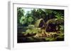 Carib Village, British Guyana, 1836-W.S. Hedges-Framed Premium Giclee Print