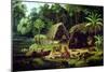 Carib Village, British Guyana, 1836-W.S. Hedges-Mounted Premium Giclee Print