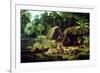 Carib Village, British Guyana, 1836-W.S. Hedges-Framed Giclee Print