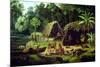 Carib Village, British Guyana, 1836-W.S. Hedges-Mounted Giclee Print