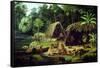 Carib Village, British Guyana, 1836-W.S. Hedges-Framed Stretched Canvas