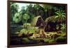 Carib Village, British Guyana, 1836-W.S. Hedges-Framed Giclee Print