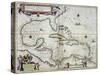 Caribbean and Central America: from the Atlas "Toonneel Des Aer Drycx", Vol II, Published, 1650-Joan Blaeu-Stretched Canvas