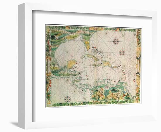 Caribbean and the Gulf, 1538-null-Framed Giclee Print