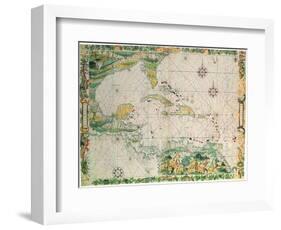 Caribbean and the Gulf, 1538-null-Framed Giclee Print