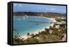 Caribbean, Anguilla. View of Boats in Harbor-Alida Latham-Framed Stretched Canvas