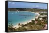 Caribbean, Anguilla. View of Boats in Harbor-Alida Latham-Framed Stretched Canvas