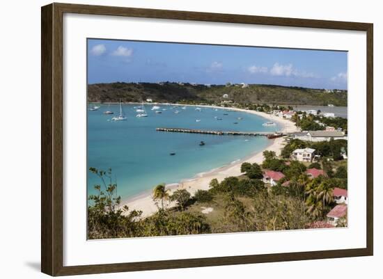 Caribbean, Anguilla. View of Boats in Harbor-Alida Latham-Framed Photographic Print