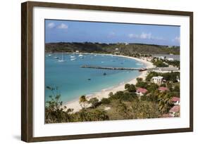 Caribbean, Anguilla. View of Boats in Harbor-Alida Latham-Framed Photographic Print