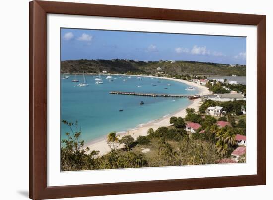 Caribbean, Anguilla. View of Boats in Harbor-Alida Latham-Framed Photographic Print