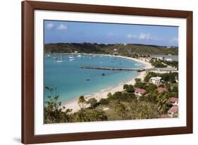 Caribbean, Anguilla. View of Boats in Harbor-Alida Latham-Framed Photographic Print