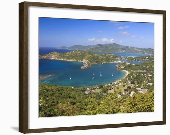 Caribbean, Antigua and Barbuda, English Harbour from Shirley's Heights-Michele Falzone-Framed Photographic Print