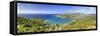 Caribbean, Antigua and Barbuda, English Harbour from Shirley's Heights-Michele Falzone-Framed Stretched Canvas