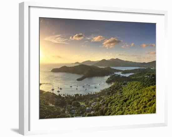 Caribbean, Antigua and Barbuda, English Harbour from Shirley's Heights-Michele Falzone-Framed Photographic Print